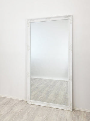 French Provincial Ornate Mirror - WHITE - X Large 100cm x 190cm