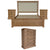 Jade 4pc Queen Bed Suite | Bedside | Tallboy Bedroom Furniture Package | Natural