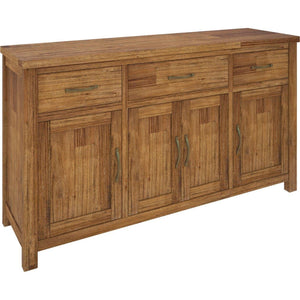 Birdsville Buffet Table | 161cm | 4 Door 3 Drawer | Solid Mt Ash Timber Wood | Brown