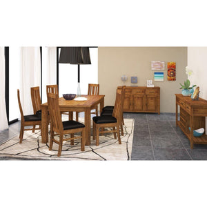 Birdsville Buffet Table | 161cm | 4 Door 3 Drawer | Solid Mt Ash Timber Wood | Brown