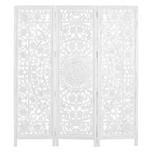 Jans | 3 Panel Room Divider Screen | Privacy Shoji Timber Wood Stand | White
