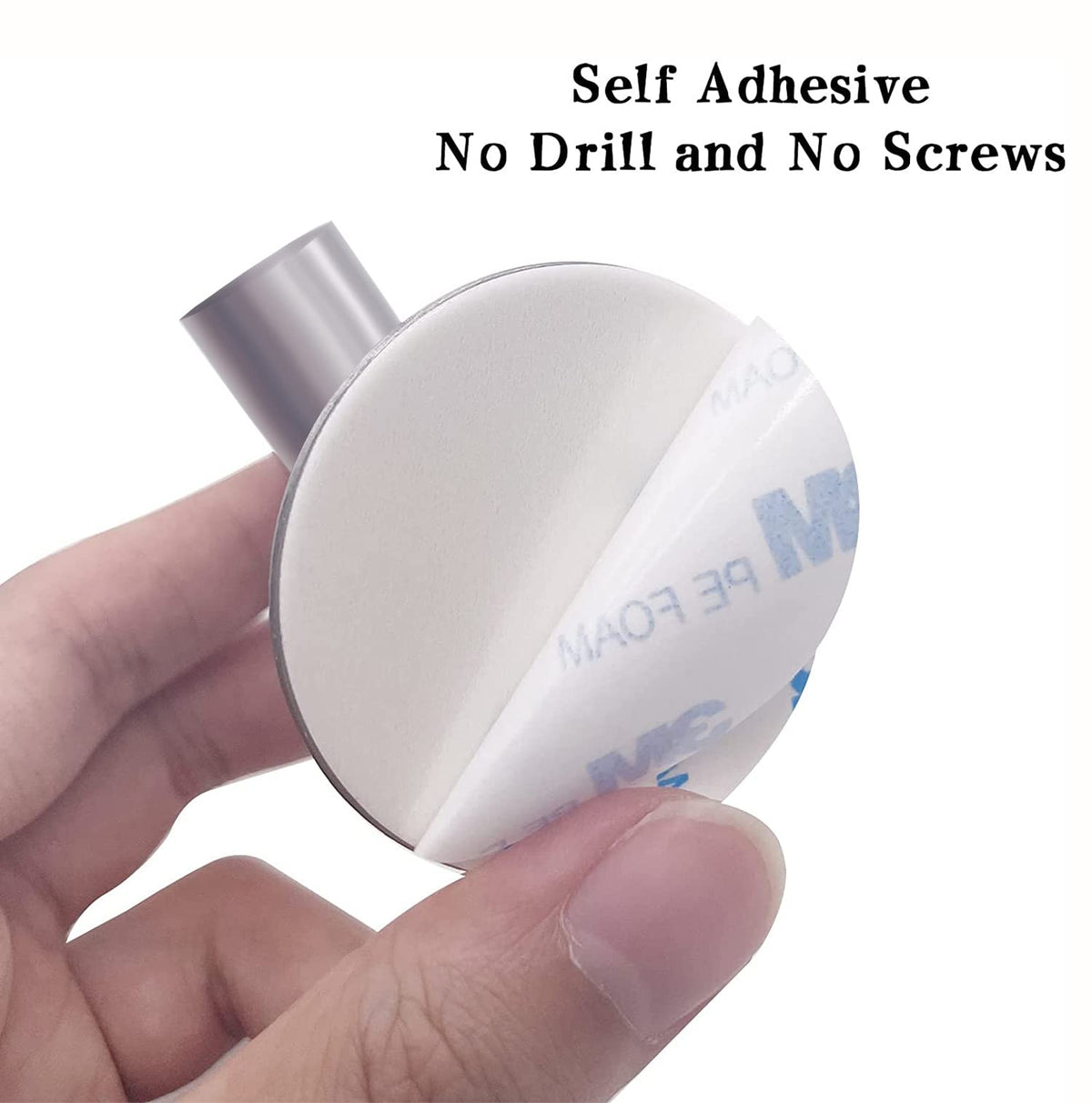 Wall Mount Self-Adhesive Bathroom Towel Hooks | 2 Pcs | Brushed Nickel Finish | Cloth & Door Hanger