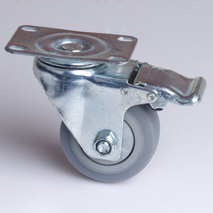 Heavy Duty Swivel Caster Wheels | 3" with Brake | Locking Cart Furniture Workbench