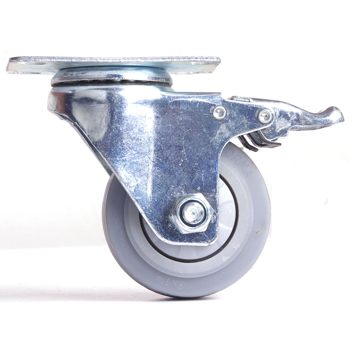 Heavy Duty Swivel Caster Wheels | 3" with Brake | Locking Cart Furniture Workbench