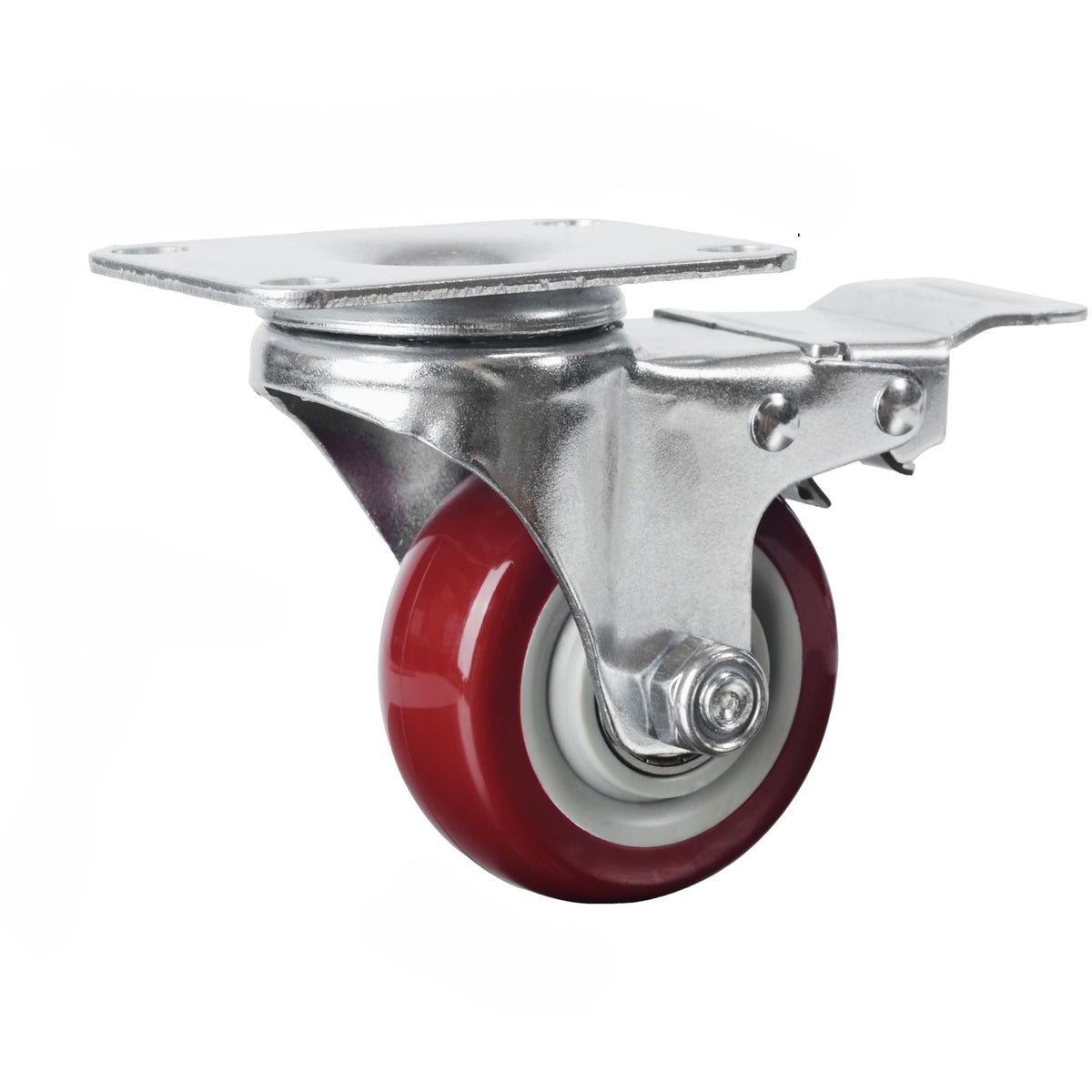 Heavy Duty Lockable Caster Wheels | 3" Swivel with Brake | Furniture & Workbench Cart Castors