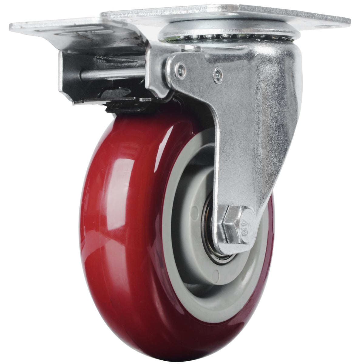 Heavy Duty Lockable Caster Wheels | 4" Swivel | Brake Castor for Furniture & Workbench Cart