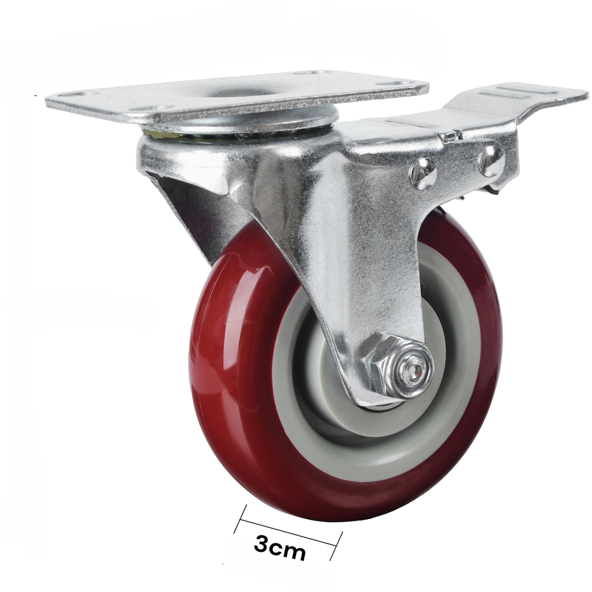 Heavy Duty Lockable Caster Wheels | 4" Swivel | Brake Castor for Furniture & Workbench Cart