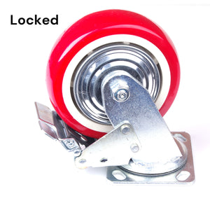 Heavy Duty Lockable Caster Wheels | 4-Pack | 6" Industrial Swivel & Fixed | Furniture & Workbench Castors