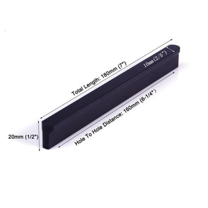 Solid Zinc Furniture Kitchen Bathroom Cabinet Handles | Drawer Bar Handle Pull Knob | Black | 160mm