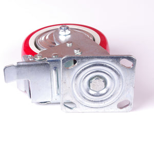 Industrial Lockable Caster Wheels | 6" Swivel with Brake | Furniture & Workbench Cart Castors