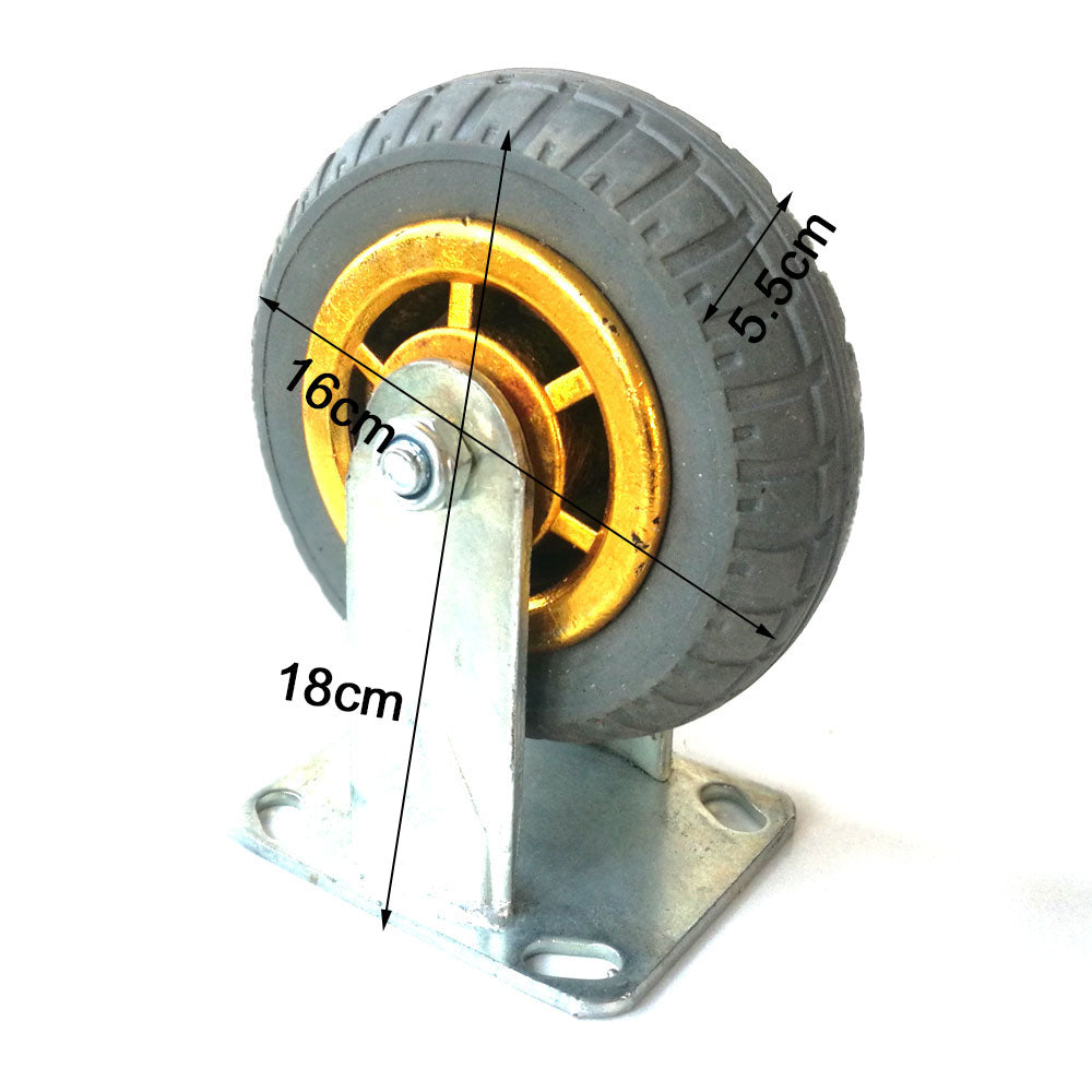 Heavy Duty Caster Wheels | 6" Fixed | 150mm Industrial Castor | 250KG Load Capacity