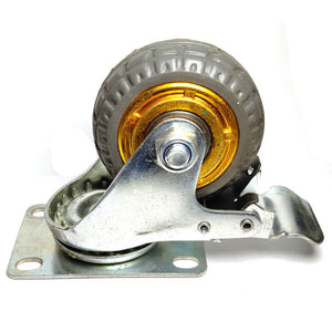 Heavy Duty Caster Wheel | 3" Swivel Brake | 50KG Load | Trolley Cart Castor