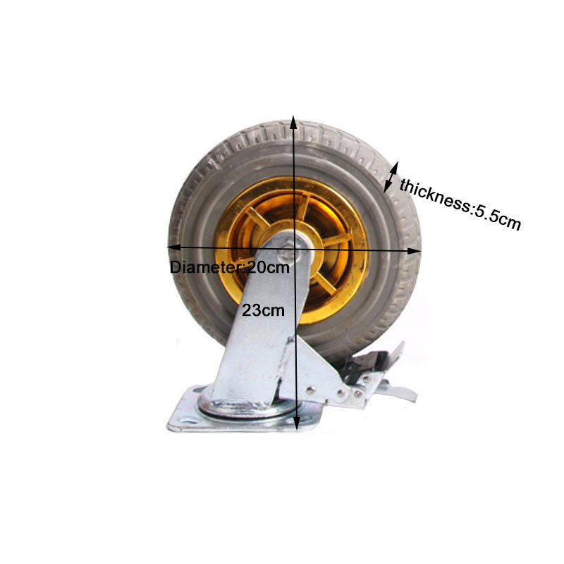 8" Heavy Duty Industrial Brake Swivel Caster Wheel | Castor Trolley Holds