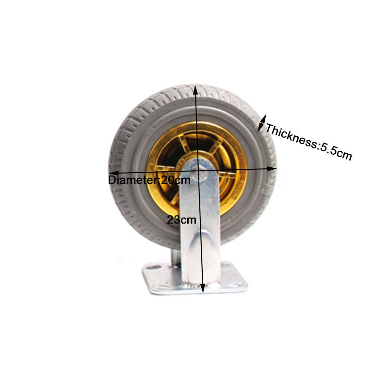 Heavy Duty Caster Wheel | 8" Fixed Industrial Castor | Trolley Holds 250KG