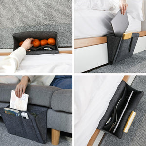 Bed Organiser | Bed Caddy | Sofa Organiser | Bedside Organiser | Book & Magazines Organiser | Dark Grey