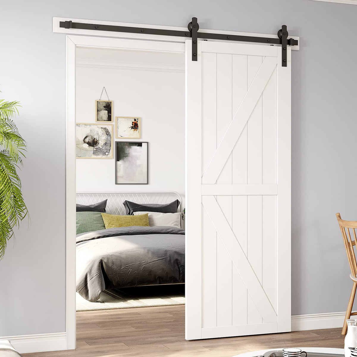 Sliding Barn Door Hardware Kit | 1.8M Heavy Duty | Damper Track Rail Roller System