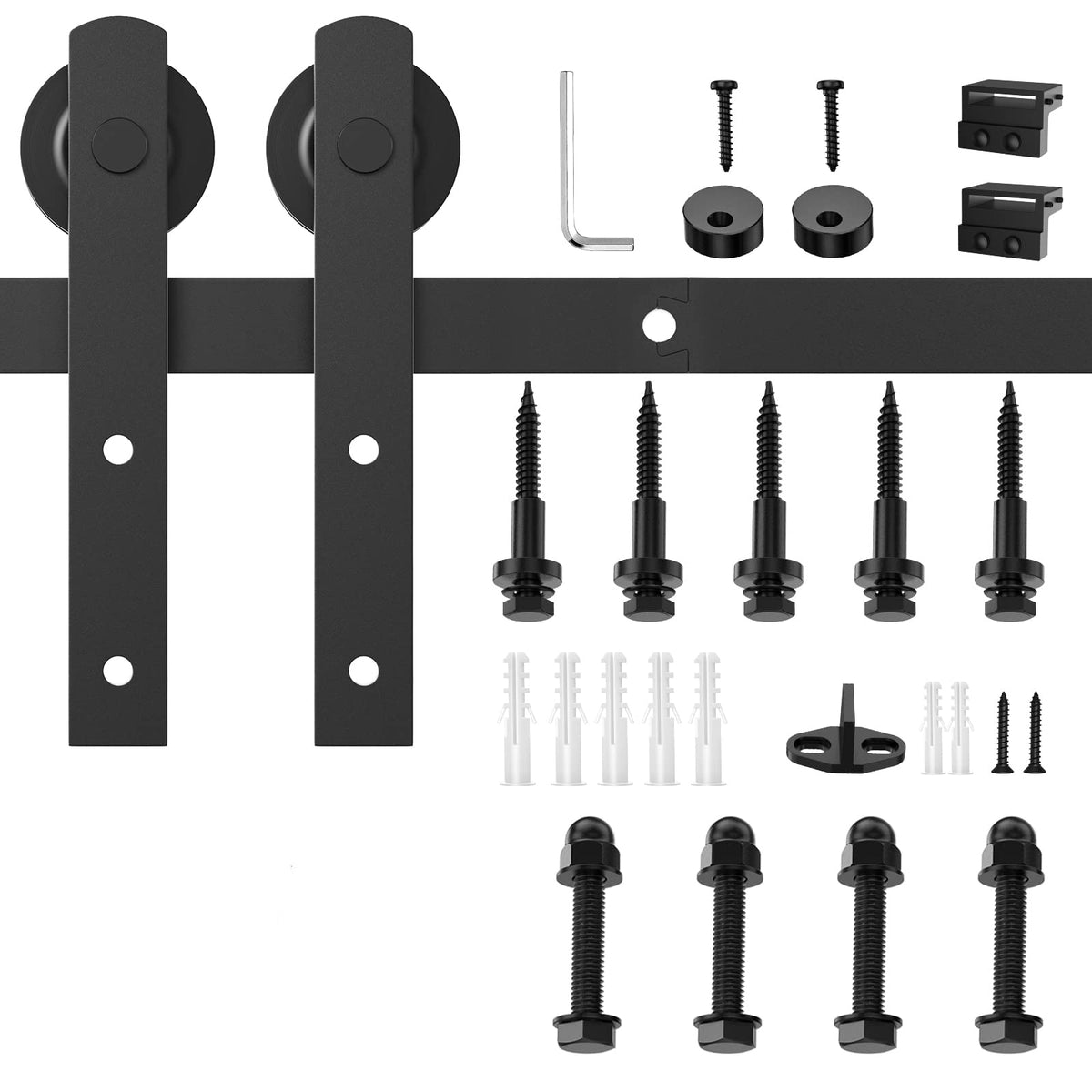 Sliding Barn Door Hardware Kit | 1.8M Heavy Duty | Damper Track Rail Roller System