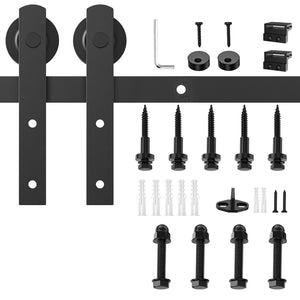 Sliding Barn Door Hardware Kit | 2M Heavy Duty | Damper Track Rail Roller System