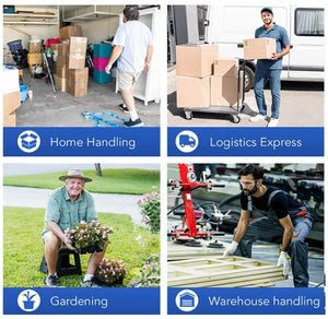 300kg Foldable Warehouse Platform Trolley | Truck Dolly | Swivel Wheels | Moving Cart | Flatbed