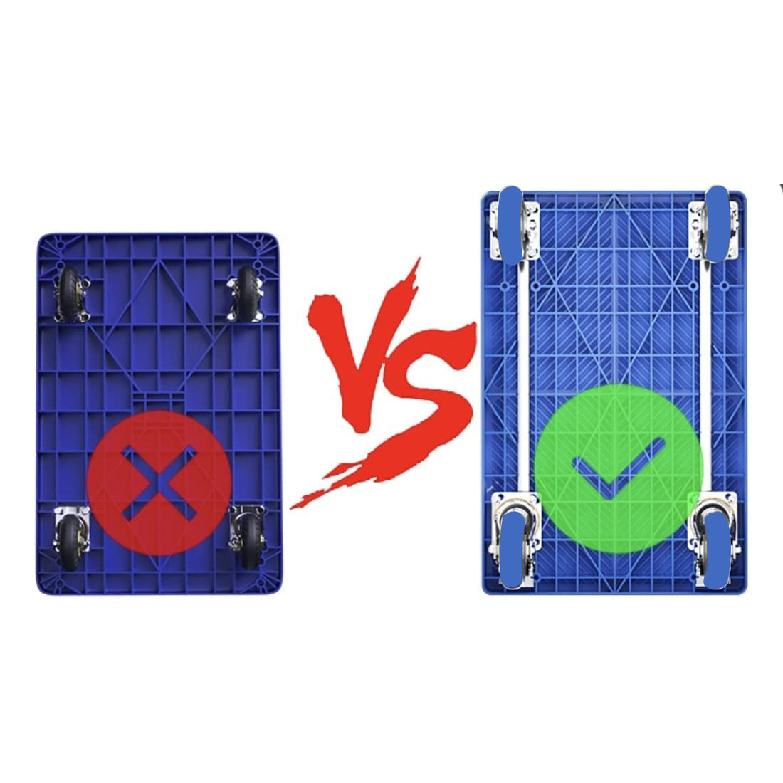 300kg Foldable Warehouse Platform Trolley | Truck Dolly | Swivel Wheels | Moving Cart | Flatbed