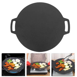 28cm | Seasoned Cast Iron Induction Crepes Pan | Baking Pancake Tool | Pizza Bakeware