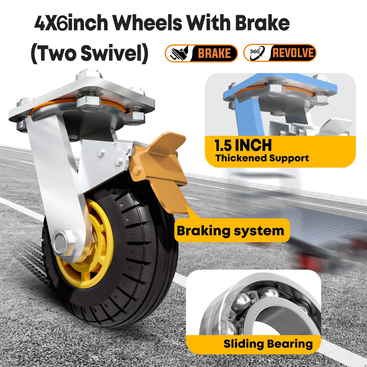Heavy Duty Foldable Platform Truck | 1000KG Capacity | Steel Flatbed Push Cart with Brake