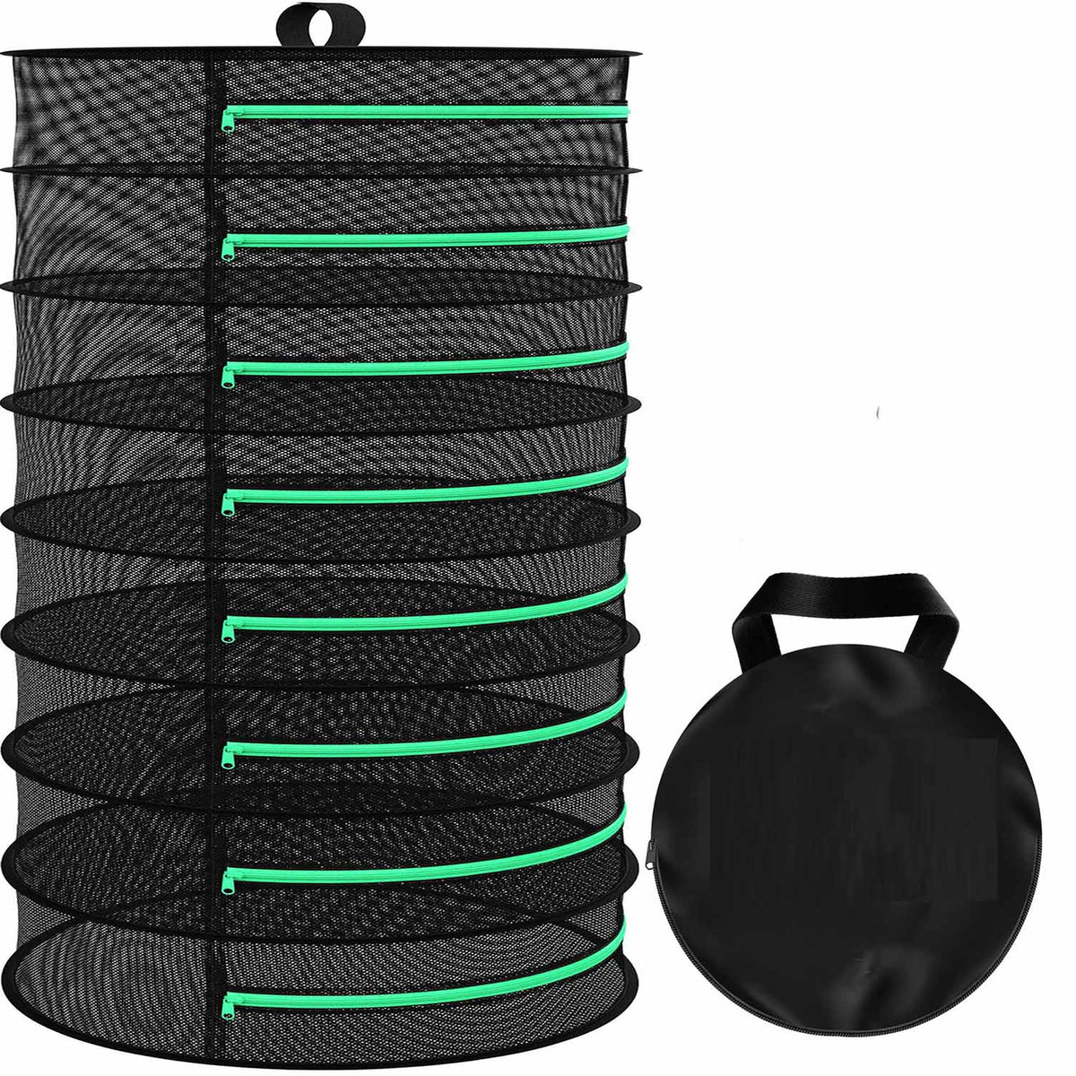 8-Layer | 162cm Foldable Herb Vegetable Fruit Drying Dehydrating Rack | Mesh Hanging Dryer