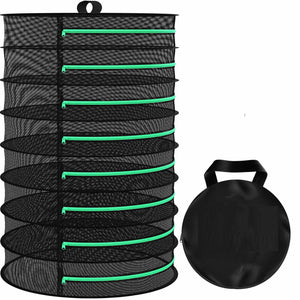 8-Layer | 162cm Foldable Herb Vegetable Fruit Drying Dehydrating Rack | Mesh Hanging Dryer