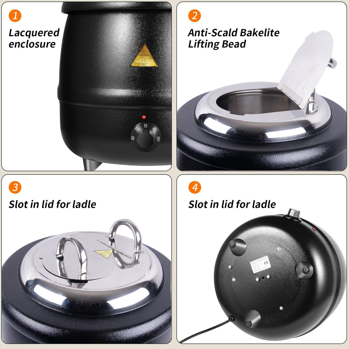 13L Restaurant Electric Buffet Food Warmer | Commercial Food Warmer | Soup Warmer