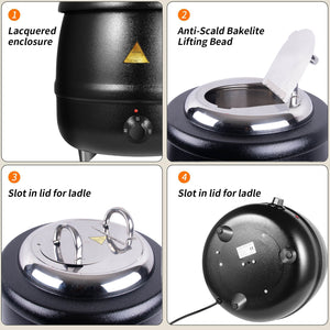 13L Restaurant Electric Buffet Food Warmer | Commercial Food Warmer | Soup Warmer