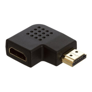 HDMI Port Saver Adapter | Male to Female | 90-Degree Vertical Flat Left for HDMI Cable