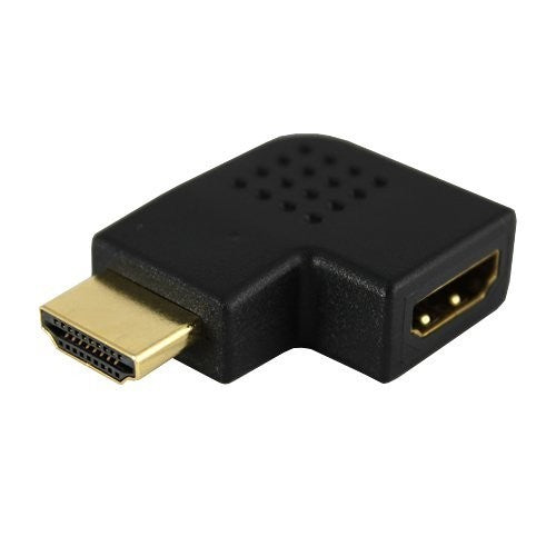 HDMI Port Saver Adapter | Male to Female | 90-Degree Vertical Flat Left for HDMI Cable
