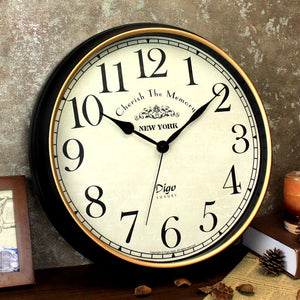 Large 41cm Silent Wall Clock | Retro Home Decor | Living Room | Kitchen | Office