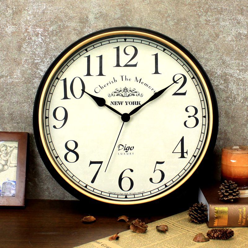Large 41cm Silent Wall Clock | Retro Home Decor | Living Room | Kitchen | Office