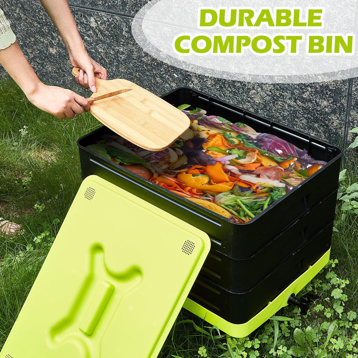 Worm Farm Composter Bin | 60L | 3 Tray System | Worm Tea Composting Setup