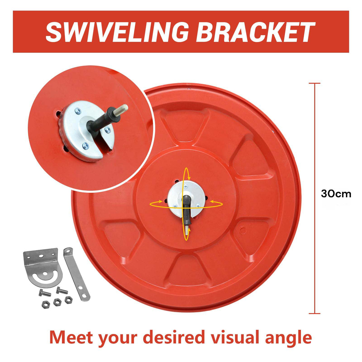 Curved Convex Mirror | 30cm | Traffic Blind Spot | Wide Angle for Driveway Garage Security