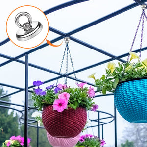 Heavy Duty Magnetic Hooks | 30KG Load | Countersunk Hole Eyebolt for Kitchen, Office, Garage