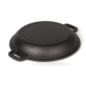 Cast Iron Dutch Oven & Skillet Set | 2-in-1 | 26cm | Pre-Seasoned | Lid Converts to Fry Pan