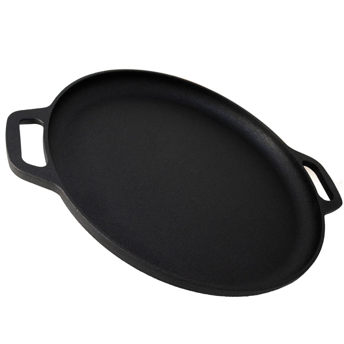 13.5" 35cm Pre-Seasoned Cast Iron Pizza Baking Pan | Cooking Griddle | Stove | Oven | Grill | Campfire