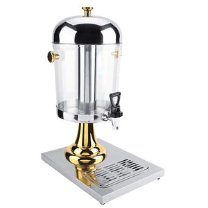 8L Commercial Buffet Beverage Dispenser | Gold Drink Container for Juice & Beverages