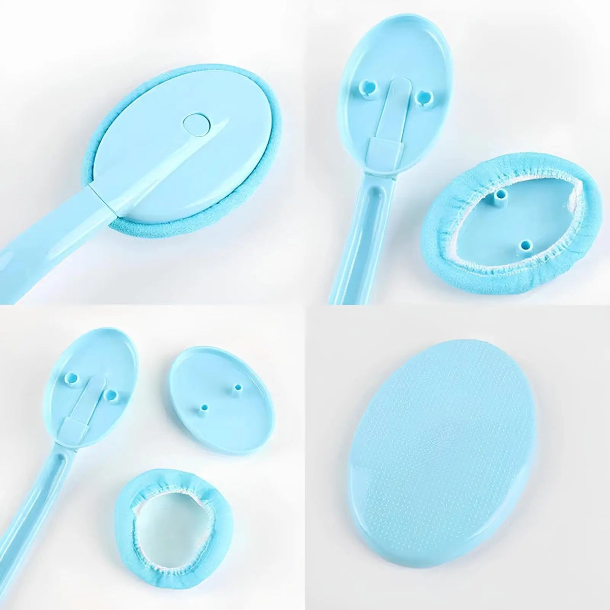 Back & Body Self Bath Brush Lotion Applicator | Blue