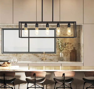 Interior Ave - Industrial 5 Light Chandelier | Stylish Vintage Lighting Fixture