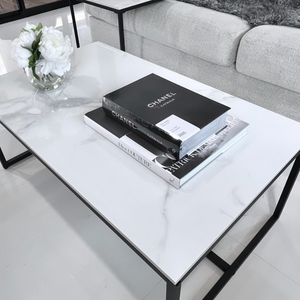 Interior Ave Monaco Rectangle Coffee Table | White Marble Stone | Luxurious Design