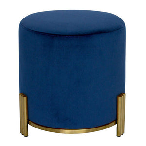 Interior Ave | Apollo Velvet Ottoman | Blue Upholstery | Modern Design