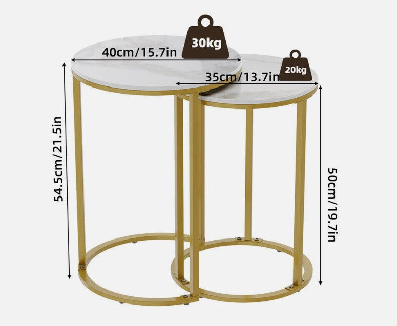 Interior Ave – Deva Gold Nested Side Table Set