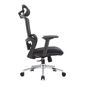 Elena Ergonomic Office Chair | High Back | Fabric Seat | Black | Adjustable Lumbar Support