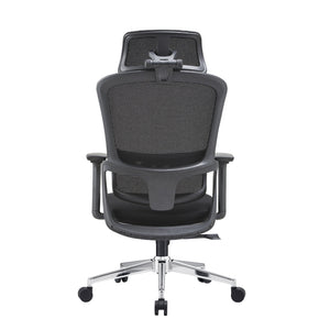 Elena Ergonomic Office Chair | High Back | Fabric Seat | Black | Adjustable Lumbar Support