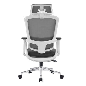 Elena Ergonomic Office Chair | High Back | Fabric Seat | Grey | Adjustable Lumbar Support