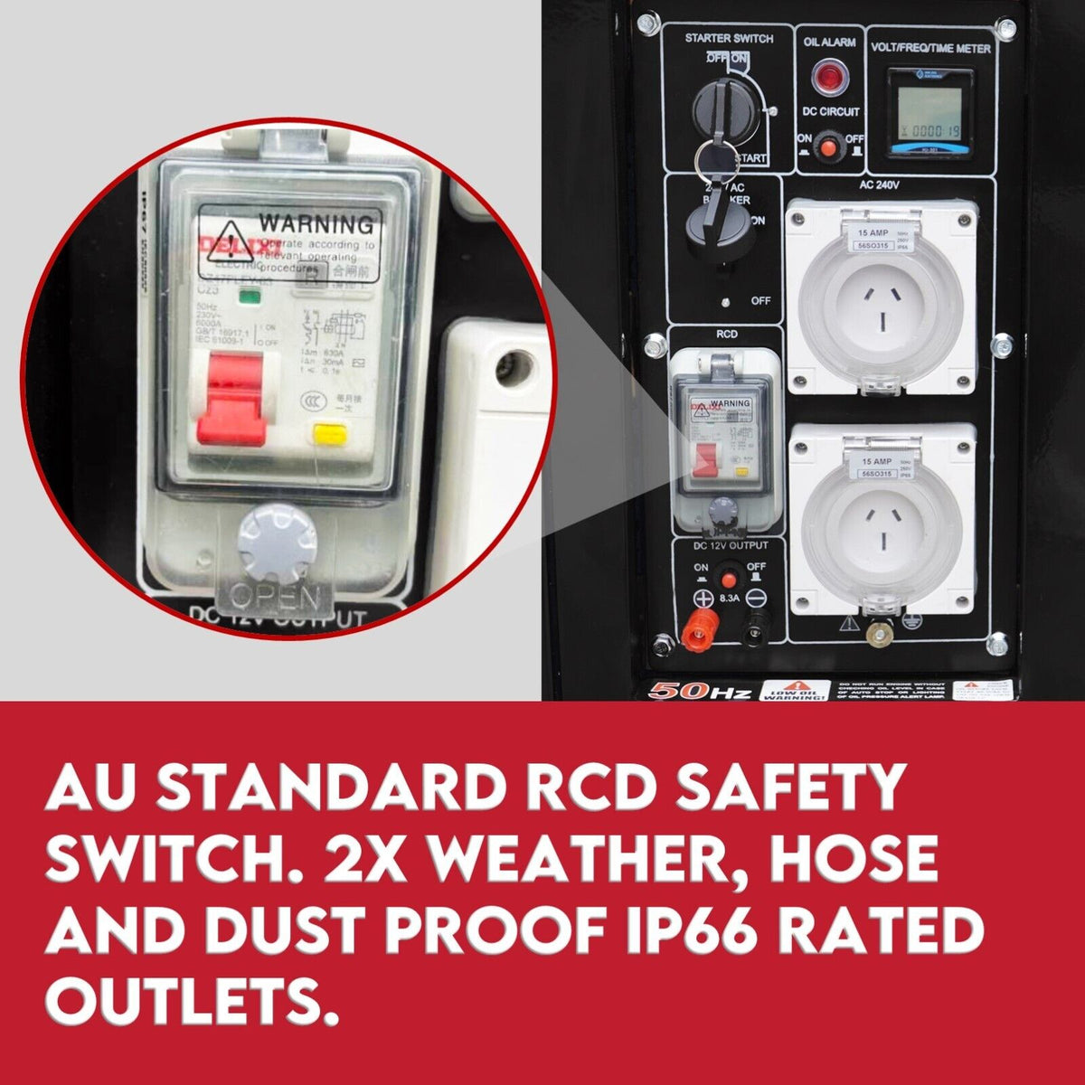 KINGTECH Diesel Generator | 8.4kW Max | 6kW Rated | Single Phase | Portable 13HP Power