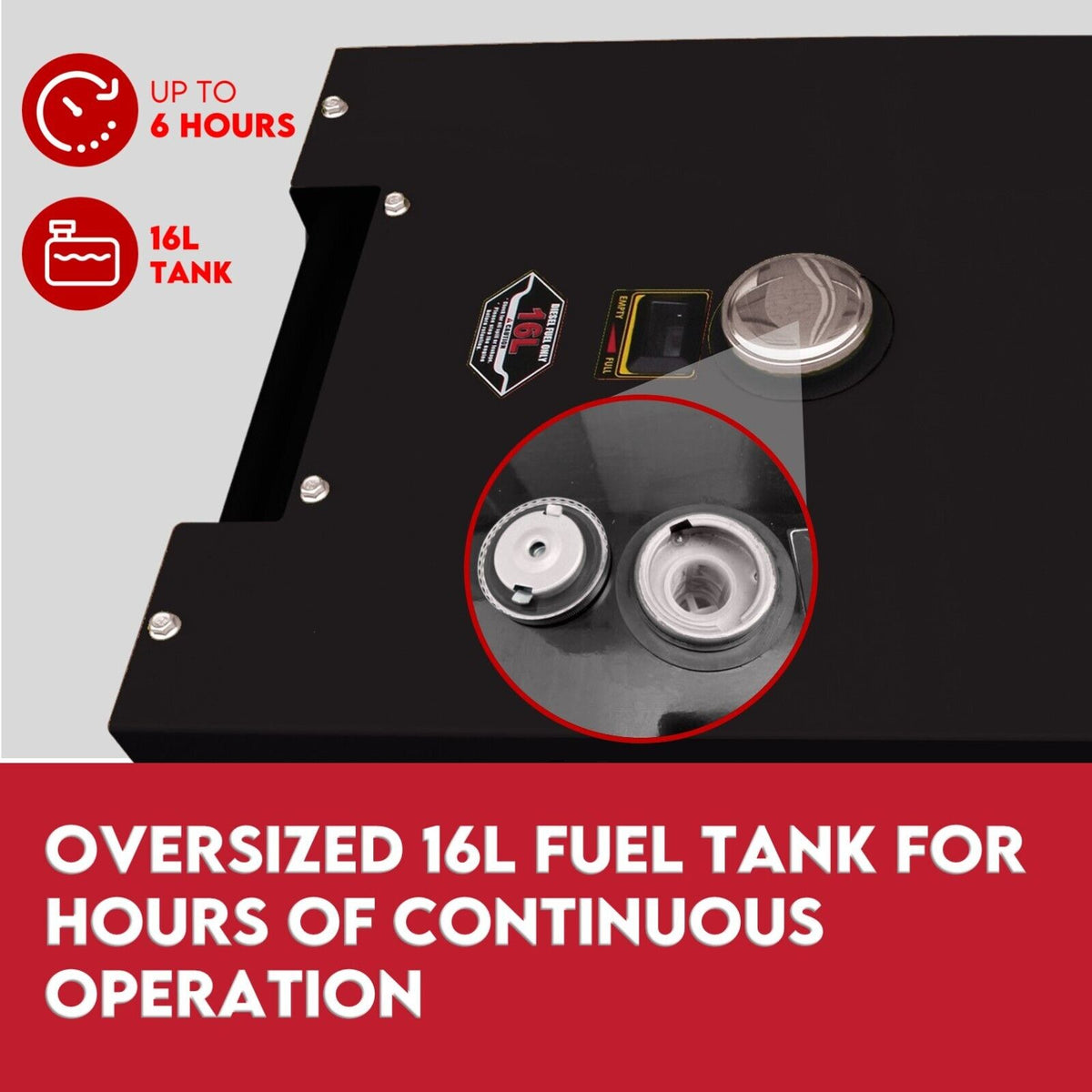 KINGTECH Diesel Generator | 8.4kW Max | 6kW Rated | Single Phase | Portable 13HP Power